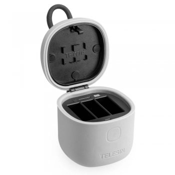 Telesin 3-slot waterproof charger Allin box for GoPro Hero 8 + 3 batteries (GP-BNC-803)