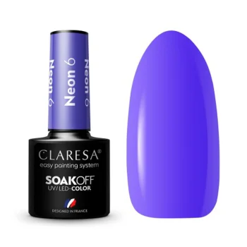 Claresa Neon 6 hibrīda nagu laka, 5g