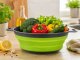 Collapsible Silicone Colander Kitchen Strainer and Bowl, random colors
