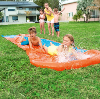 BESTWAY 52328 Bērnu piepūšamais ūdens slidkalniņš ar smidzinātāju, 488cm l Kids Inflatable Lawn Water Slide...