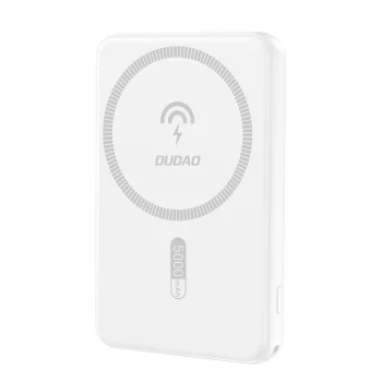 Dudao K14S MagSafe bezvadu ārējais akumulators 20W 5000mAh, balts