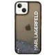 Karl Lagerfeld Liquid Glitter Elong vāciņš iPhone 14, melns