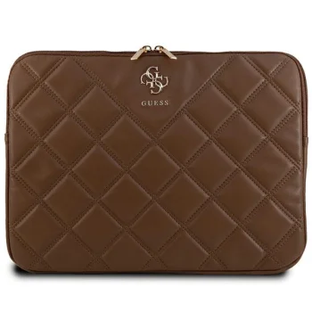 Guess klēpjdatora maciņš 14" Quilted 4G, brūns