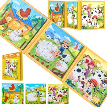 Magnetic Puzzle Book with Farm Animals Jhtoy-269