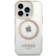 Чехол Guess для iPhone 15 Pro Max Metal Outline MagSafe, золотой