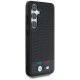 BMW Leather Tricolor Stripe MagSafe vāciņš Samsung Galaxy S25 Melns
