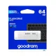 Zibatmiņa Goodram UME2 64GB USB 2.0, balta
