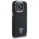 Guess iPhone 16 Pro Max vāciņš Grained Triangle MagSafe, melns