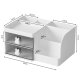 Desk Organizer for Cosmetics and Stationery, White