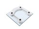 Electronic Bathroom Scale 180kg Glass Platform LCD Transparent