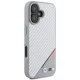 BMW iPhone 16 vāciņš M Carbon Tricolor Line MagSafe, pelēks