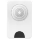 Popsockets PopWallet+ PopGrip PW+ MS G2 MagSafe maka tālruņa turētājs un statīvs ar MagSafe, balts un caurspīdīgs
