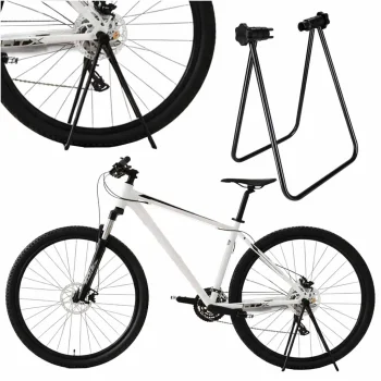 Saliekams velosipēdu remonta statīvs aizmugurējam ritenim, melns