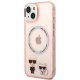Karl Lagerfeld Karl & Choupette Aluminum MagSafe vāciņš iPhone 14 Plus, rozā
