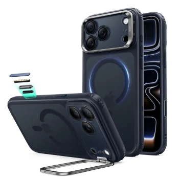 Чехол ESR Classic Hybrid Kickstand MagSafe для iPhone 18 Pro / 17 Pro, темно-синий
