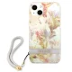 Чехол Guess Flower Strap для iPhone 13 mini, фиолетовый
