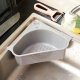Corner Kitchen Sink Organizer with Suction Cup, White