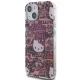 Hello Kitty iPhone 15 vāciņš IML Tags Graffiti, rozā