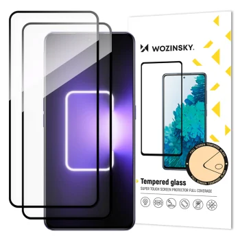 Wozinsky aizsargstikls Realme GT Neo 5 / Realme GT3 Full Glue 9H, 2 gab., melns