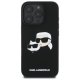 Karl Lagerfeld silikona vāciņš ar Heads Print MagSafe priekš iPhone 16 Pro Max - melns | Silicone Case Black