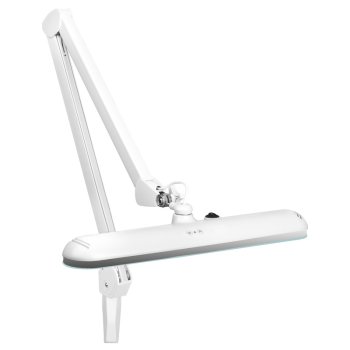 LED Beauty Desk Lamp Elegante 801-l with Clamp and Dimmable Light, White