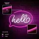 Forever Light HELLO LED Neons, Rozā un Balts