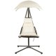 Hanging Chaise Lounge Swing Chair with Canopy MultiGarden, Beige