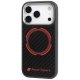 Audi iPhone 17 Pro Case RSQ Carbon Fiber Sport Red Circle MagSafe, Black