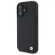 BMW iPhone 16 vāciņš Sign Leather Diamond Metal Logo MagSafe, melns