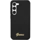 Чехол Guess для Samsung Galaxy S23 Silicone Vintage Gold Logo, черный