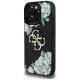 Guess Grained Roses Big 4G logo Phone Case Cover iPhone 16 Pro Max - black