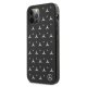 Чехол Mercedes для iPhone 12 / 12 Pro Silver Stars Pattern, черный