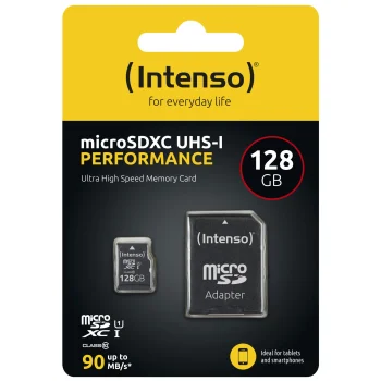 Intenso microSDXC 128 GB Class 10 UHS-I U1 Performance atmiņas karte ar adapteri
