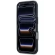Mercedes Leather Semi Wrap Wood Effect MagSafe vāciņš iPhone 17/18 Pro Max, zils