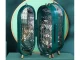 Foldable Jewelry Organizer with Mirror, Green