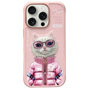 Nimmy iPhone 16 Pro Max vāciņš Cool&Cute 2.0 Cat, rozā