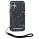 Karl Lagerfeld iPhone 16 Plus Case Zebra With Cord, Purple