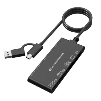 Conceptronic BIAN10B 7-in-1 USB 3.0 atmiņas karšu lasītājs Melns