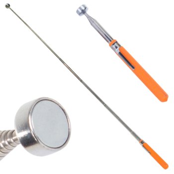 Long Telescopic Magnetic Pickup Tool with Strong Magnet, Orange