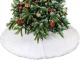Ziemassvētku Eglīšu Paklājs, Balts Pūkains, Apaļš, 90 Cm | Christmas Tree Rug Mat, White Furry, Round