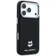 Чехол Karl Lagerfeld Grained Choupette Head Metal MagSafe для iPhone 17 Pro / 18 Pro, черный