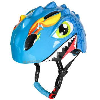 Wozinsky HT-006N bērnu velo ķivere ar pūķa motīvu S izmērs, Zila