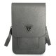 Guess Saffiano Triangle viedtālruņa soma un maks, pelēka
