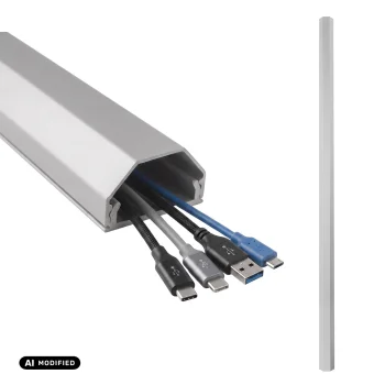 Alumīnija kabeļu noseglīste Maclean MCTV-897 S, 33x18x750 mm, sudraba