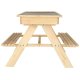Garden Children\'s Wooden Bench Table with Drawing Board, 92x78x68 cm