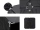 Modular Wardrobe with 6 Sections and Hanging Rod, Black