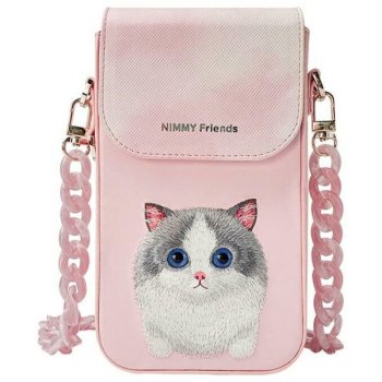 Сумочка для телефона Nimmy Big Eyed Pet 2.0 Cat, Розовая