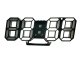Electronic LED Alarm Clock with Thermometer, Black