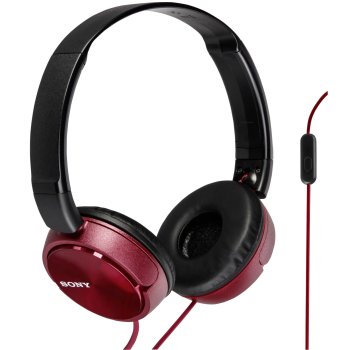 Накладные наушники Sony MDR-ZX310APR красные