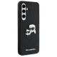 Karl Lagerfeld Samsung Galaxy S24 FE vāciņš Monogram Karl & Choupette, melns